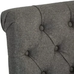 Torino Dark Grey Scroll Button Back Dining Chair -Furniture Sale Shop ch28 dg 5