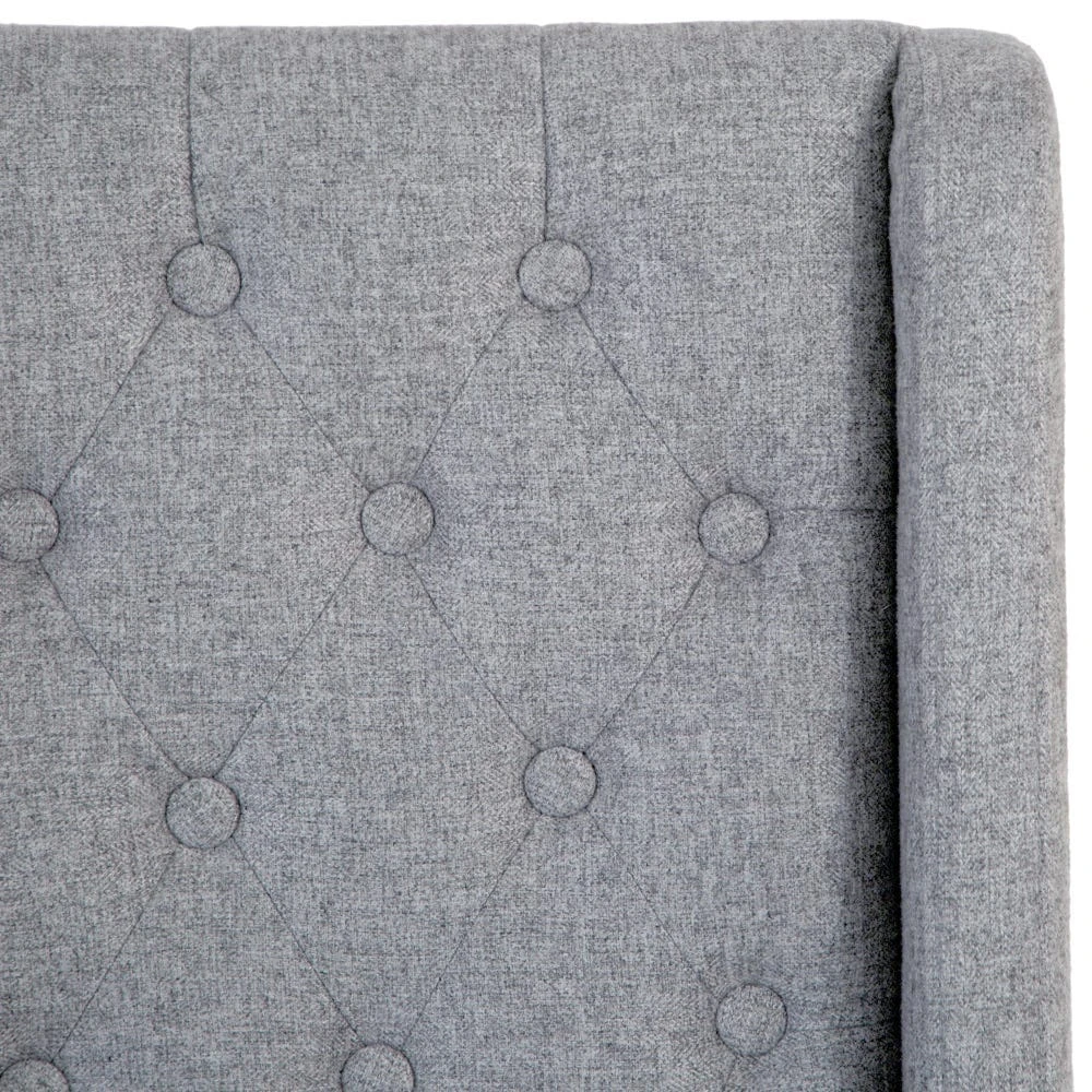 Perugia Light Grey Button Back Bar Stool With Studs 11 Perugia Light Grey Button Back Bar Stool With Studs - Image 9