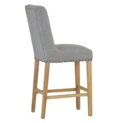 Perugia Light Grey Button Back Bar Stool With Studs 21 Perugia Light Grey Button Back Bar Stool With Studs -Furniture Sale Shop ch29 lg 2