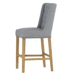 Perugia Light Grey Button Back Bar Stool With Studs 17 Perugia Light Grey Button Back Bar Stool With Studs -Furniture Sale Shop ch29 lg 4