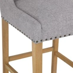 Perugia Light Grey Button Back Bar Stool With Studs 19 Perugia Light Grey Button Back Bar Stool With Studs -Furniture Sale Shop ch29 lg 7