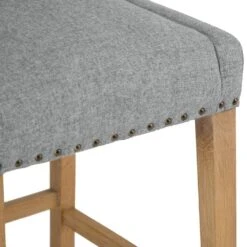 Perugia Light Grey Button Back Bar Stool With Studs 24 Perugia Light Grey Button Back Bar Stool With Studs -Furniture Sale Shop ch29 lg 8