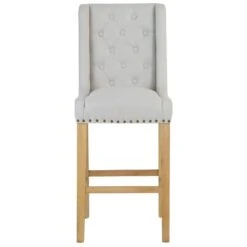 Perugia Natural Button Back Bar Stool With Studs 27 Perugia Natural Button Back Bar Stool With Studs -Furniture Sale Shop ch29 nat 12