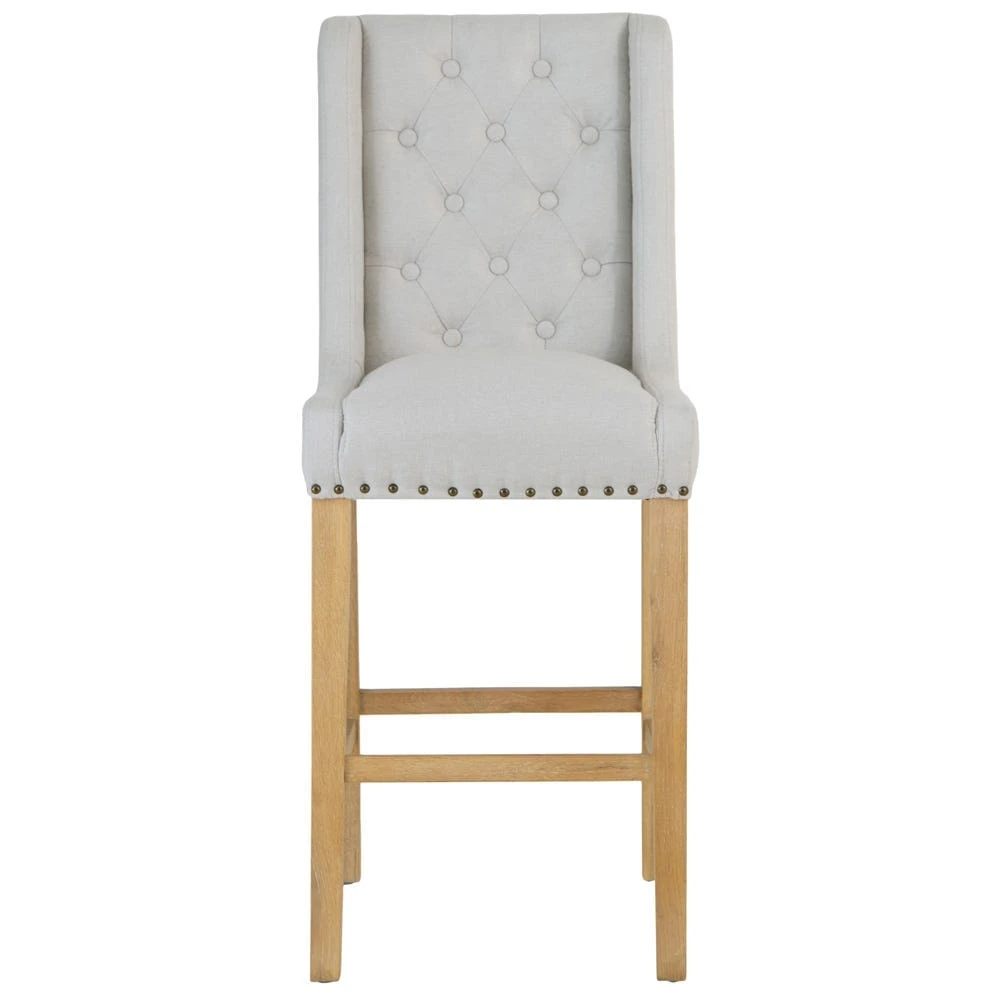Perugia Natural Button Back Bar Stool With Studs 15 Perugia Natural Button Back Bar Stool With Studs - Image 13