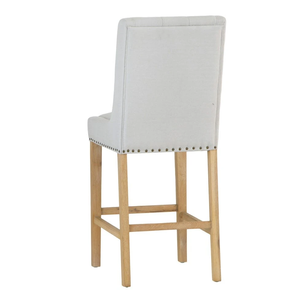 Perugia Natural Button Back Bar Stool With Studs 14 Perugia Natural Button Back Bar Stool With Studs - Image 12