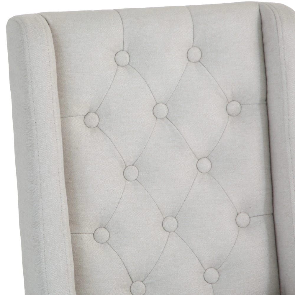 Perugia Natural Button Back Bar Stool With Studs 6 Perugia Natural Button Back Bar Stool With Studs - Image 4