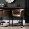 Shoreditch Industrial Chestnut Brown Leather Bar Stool -Furniture Sale Shop ch507 lg