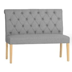 Torino Light Grey 120cm Scroll Back Bench -Furniture Sale Shop ch81 lg