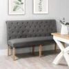 Torino Dark Grey 170cm Scroll Back Bench 2 Torino Dark Grey 170cm Scroll Back Bench -Furniture Sale Shop ch82 dg 1
