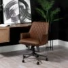 Industrial Brown Diamond Stitch Office Chair -Furniture Sale Shop ch93 br