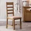 Winchester Oak Ladder Back Chair With Fabric Seat -Furniture Sale Shop co chf ls 1