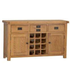 Winchester Oak Large Sideboard With Wine Rack -Furniture Sale Shop co ls oak 1