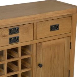 Winchester Oak Large Sideboard With Wine Rack -Furniture Sale Shop co ls oak 11