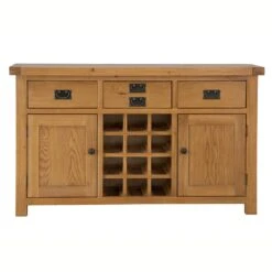 Winchester Oak Large Sideboard With Wine Rack -Furniture Sale Shop co ls oak 14
