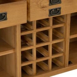 Winchester Oak Large Sideboard With Wine Rack -Furniture Sale Shop co ls oak 5