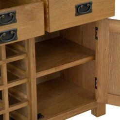 Winchester Oak Large Sideboard With Wine Rack -Furniture Sale Shop co ls oak 6
