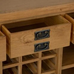Winchester Oak Large Sideboard With Wine Rack -Furniture Sale Shop co ls oak 7