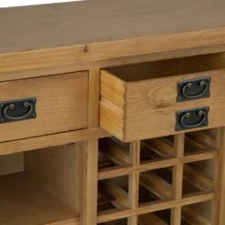 Winchester Oak Large Sideboard With Wine Rack -Furniture Sale Shop co ls oak 8