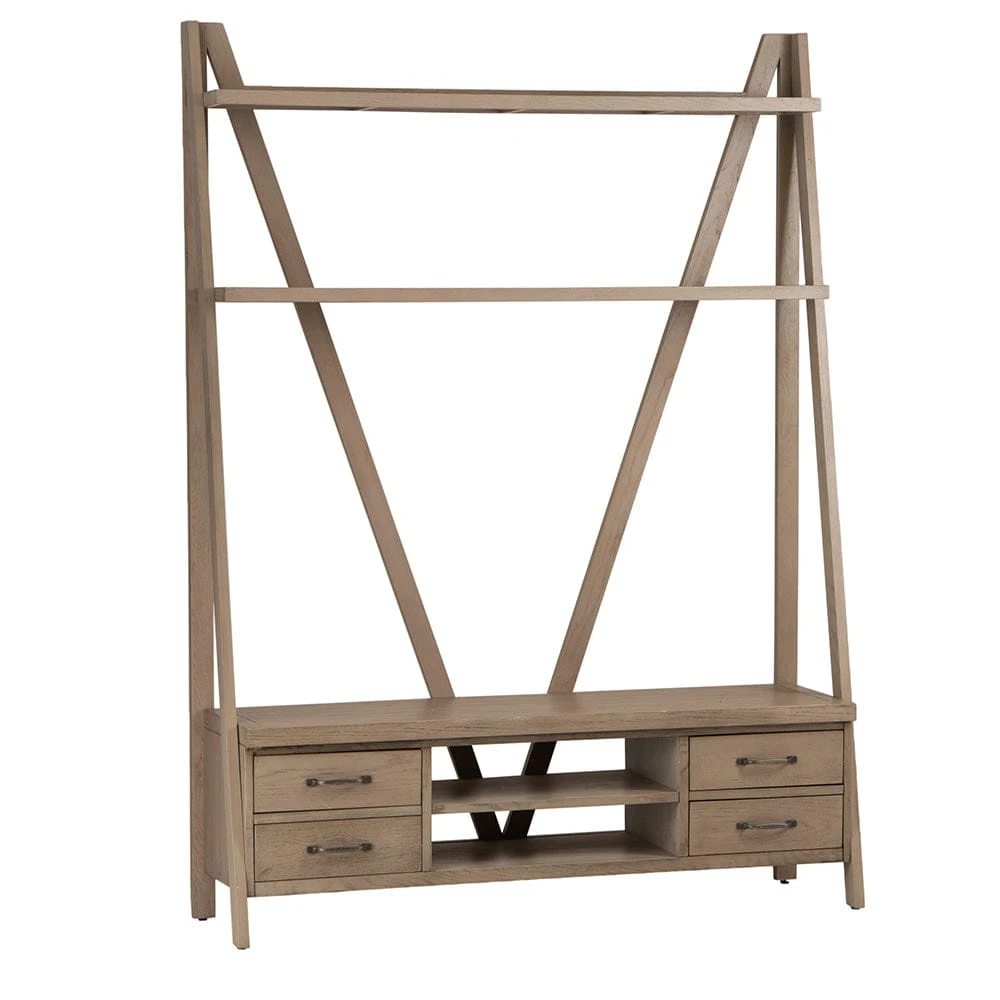 Falmouth Oak Bookcase TV Unit 4 Falmouth Oak Bookcase TV Unit - Image 2