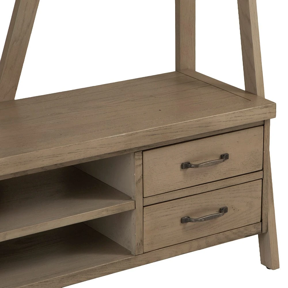 Falmouth Oak Bookcase TV Unit 11 Falmouth Oak Bookcase TV Unit - Image 9