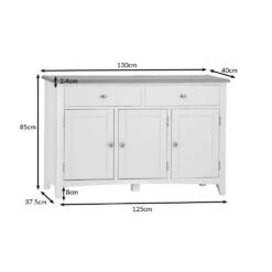 Gloucester White Painted 3 Door 2 Drawer Large Sideboard -Furniture Sale Shop ga 3ds dimensions