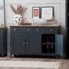 Gloucester Midnight Grey Painted 3 Door 2 Drawer Large Sideboard 1 Gloucester Midnight Grey Painted 3 Door 2 Drawer Large Sideboard -Furniture Sale Shop ga 3ds g