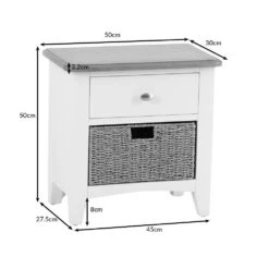 Gloucester White Painted 1 Drawer 1 Wicker Basket Cabinet 19 Gloucester White Painted 1 Drawer 1 Wicker Basket Cabinet -Furniture Sale Shop ga c11 dimensions