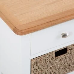 Gloucester White Painted 1 Drawer 1 Wicker Basket Cabinet 18 Gloucester White Painted 1 Drawer 1 Wicker Basket Cabinet -Furniture Sale Shop ga c11 w 3
