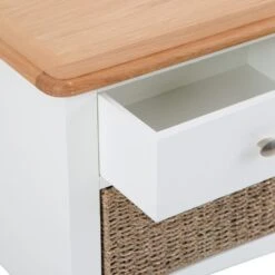 Gloucester White Painted 1 Drawer 1 Wicker Basket Cabinet 16 Gloucester White Painted 1 Drawer 1 Wicker Basket Cabinet -Furniture Sale Shop ga c11 w 7