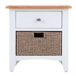 Gloucester White Painted 1 Drawer 1 Wicker Basket Cabinet 12 Gloucester White Painted 1 Drawer 1 Wicker Basket Cabinet -Furniture Sale Shop ga c11 w 8