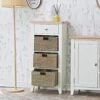 Gloucester White Painted 1 Drawer 3 Wicker Basket Cabinet 2 Gloucester White Painted 1 Drawer 3 Wicker Basket Cabinet -Furniture Sale Shop ga c13 w 1