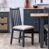 Gloucester Midnight Grey Painted Dining Chair Fabric Seat -Furniture Sale Shop ga chf g