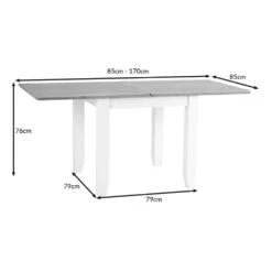 Gloucester White Painted Flip-Top Dining Table -Furniture Sale Shop ga ftt dimensions