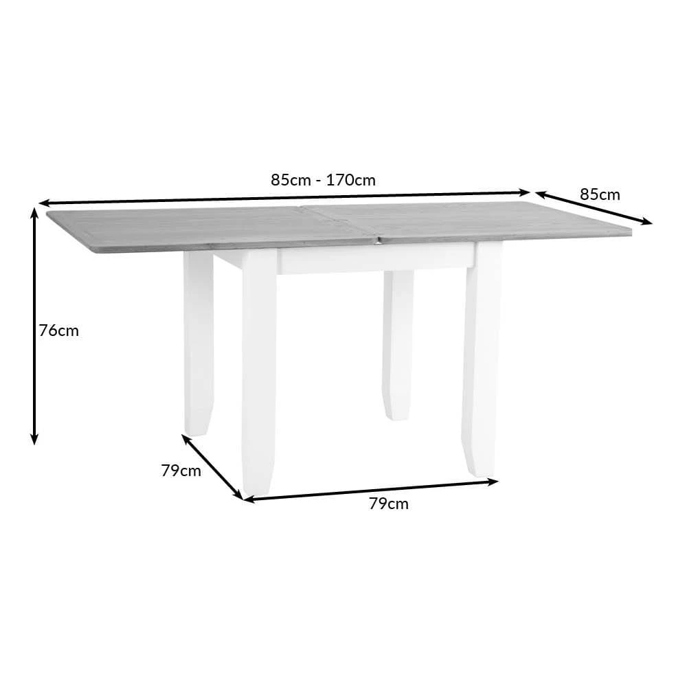 Gloucester Midnight Grey Painted Flip-Top Dining Table 13 Gloucester Midnight Grey Painted Flip-Top Dining Table - Image 11