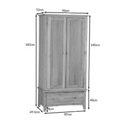 Gloucester Oak 2 Door Wardrobe With Drawer 31 Gloucester Oak 2 Door Wardrobe With Drawer -Furniture Sale Shop ga gwr oak dimensions