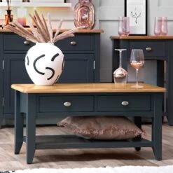 Gloucester Midnight Grey Painted Large Coffee Table