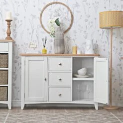 Gloucester White Painted 2 Door 3 Drawer Large Sideboard