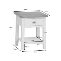 Gloucester Midnight Grey Painted Lamp Table -Furniture Sale Shop ga lt dimensions 1