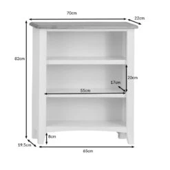 Gloucester White Painted Small Wide Bookcase -Furniture Sale Shop ga swbc dimensions