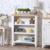 Gloucester White Painted Small Wide Bookcase -Furniture Sale Shop gabookcasesmall