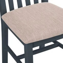 Gloucester Midnight Grey Painted Dining Chair Fabric Seat -Furniture Sale Shop gag chf w 5