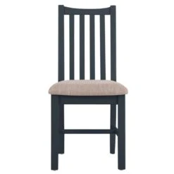 Gloucester Midnight Grey Painted Dining Chair Fabric Seat -Furniture Sale Shop gag chf w 9