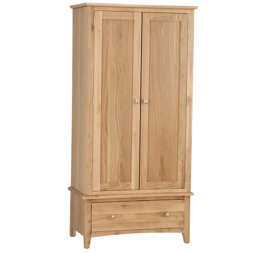 Gloucester Oak 2 Door Wardrobe With Drawer 4 Gloucester Oak 2 Door Wardrobe With Drawer - Image 2