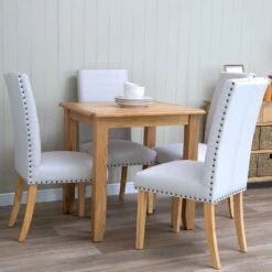 Gloucester Oak Square Fixed Top Dining Table