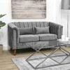 Meabh Silver 2 Seater Sofa With Two Pillows