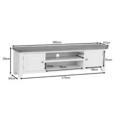 Hampshire Ivory Painted Oak Extra Large TV Unit -Furniture Sale Shop hampshirexltvdimensions