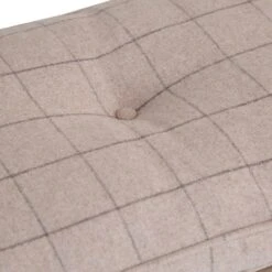 Wessex Smoked Oak Natural Check Cushion For 2.0m Bench -Furniture Sale Shop ho 20bc n 3