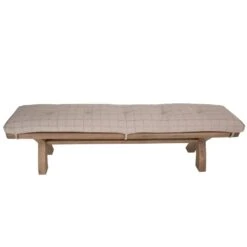 Wessex Smoked Oak Natural Check Cushion For 2.0m Bench -Furniture Sale Shop ho 20bc n 6
