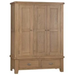 Wessex Smoked Oak 3 Door Wardrobe 23 Wessex Smoked Oak 3 Door Wardrobe -Furniture Sale Shop ho 3dr1