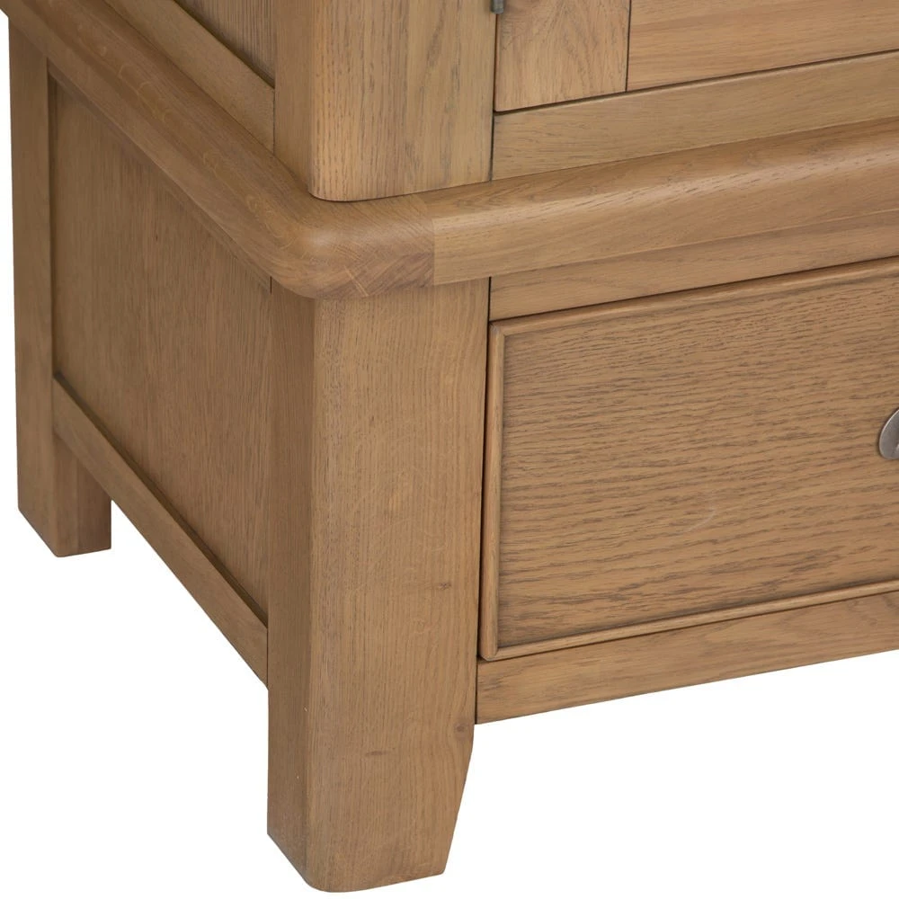 Wessex Smoked Oak 3 Door Wardrobe 11 Wessex Smoked Oak 3 Door Wardrobe - Image 9